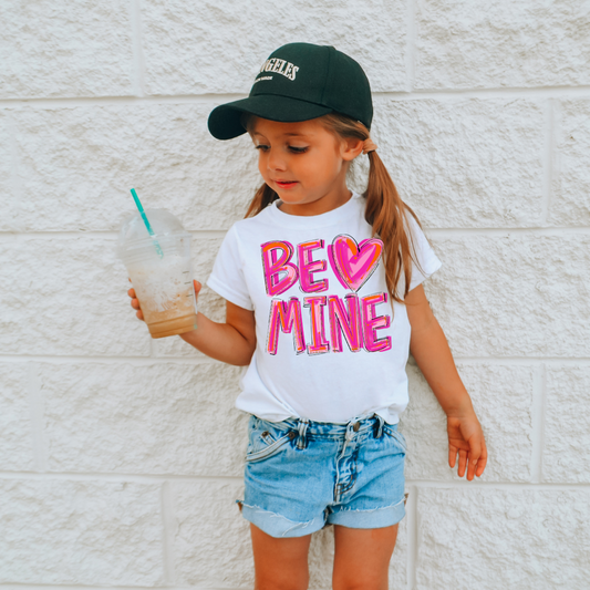 Be Mine Painted Pink DTF Transfer