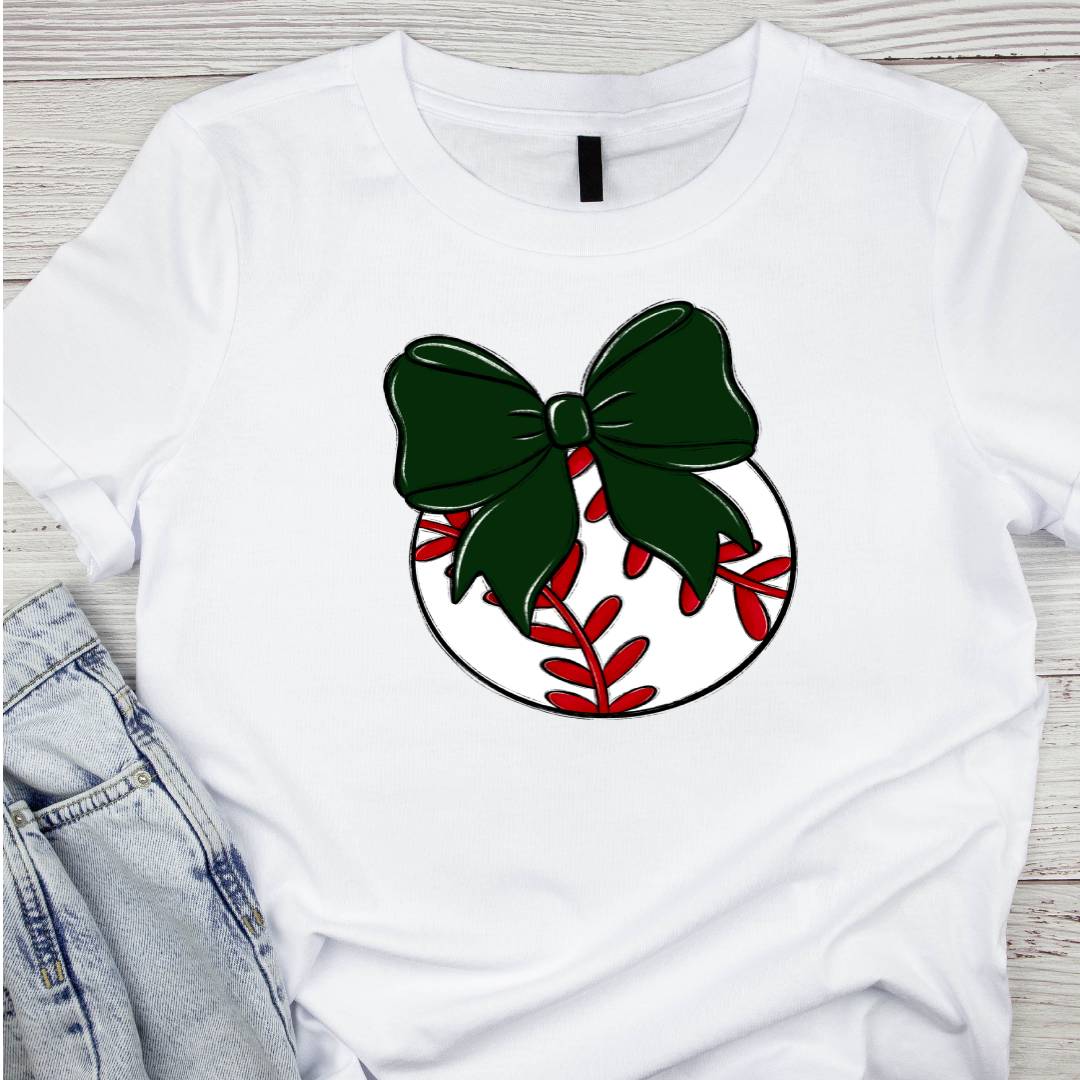 Bows And Balls Baseball Dark Green