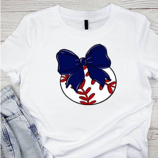 Bows And Balls Baseball Navy