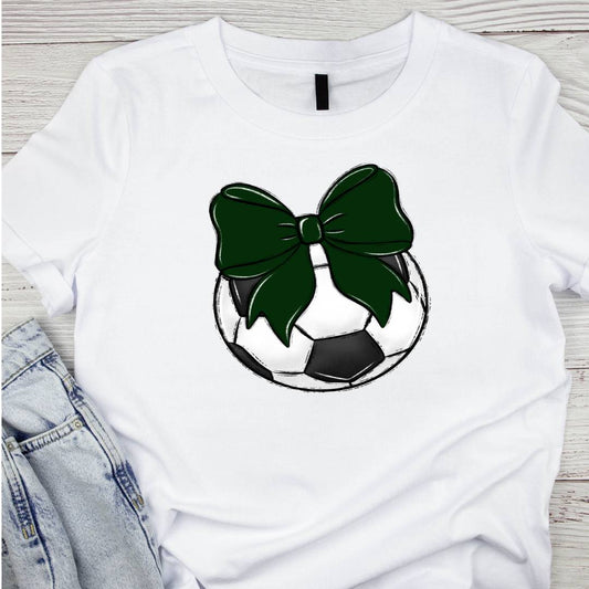 Bows And Balls Soccer Dark Green