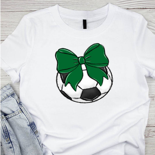 Bows And Balls Soccer Kelly Green