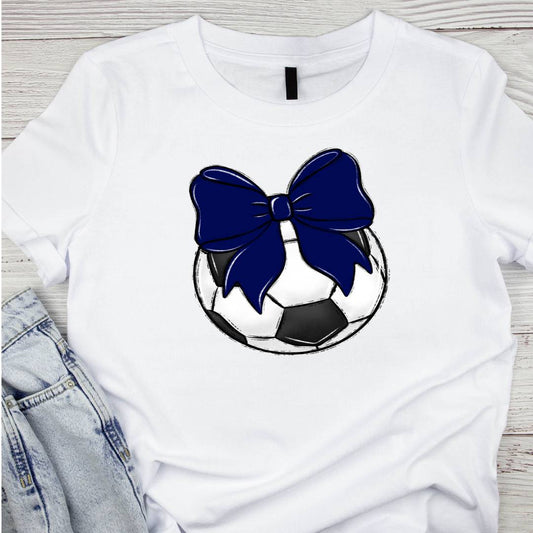 Bows And Balls Soccer Navy