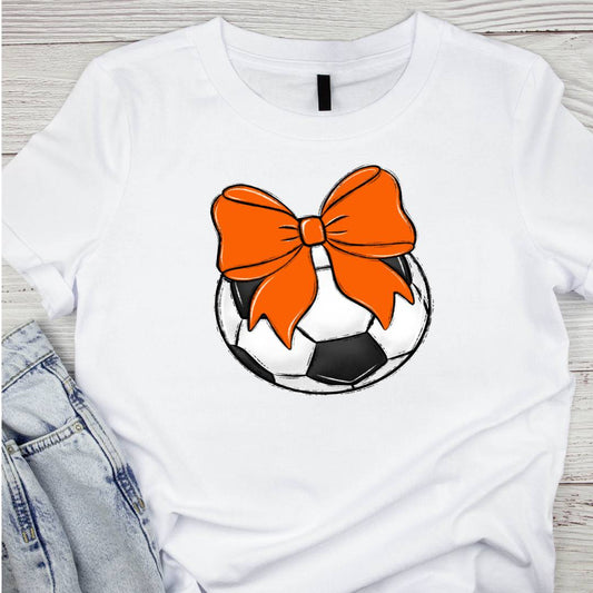 Bows And Balls Soccer Orange