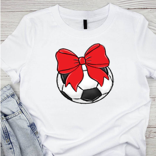 Bows And Balls Soccer Red