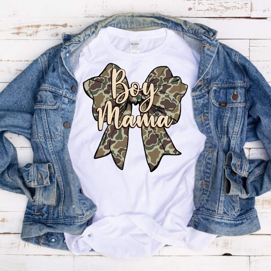Boy Mama Bow DTF Transfer