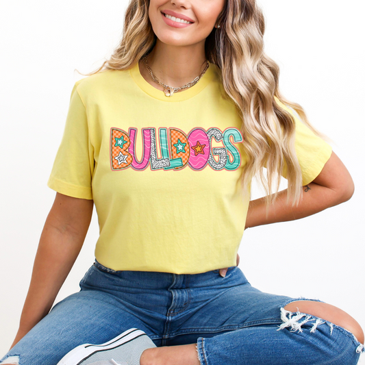 Bulldogs Bright Doodles DTF Transfer