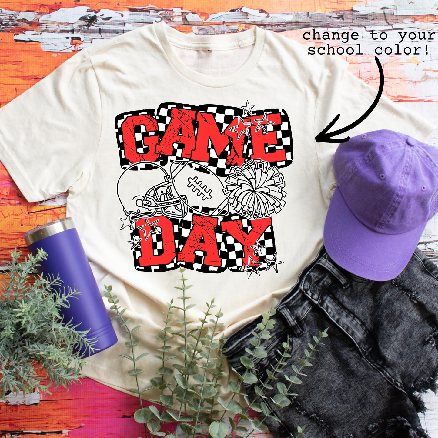 Game Day Grunge ~ Team Color DTF Transfer
