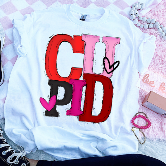 Cupid Distressed Lettering DTF Transfer