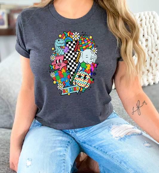 Distressed Autism Collage DTF