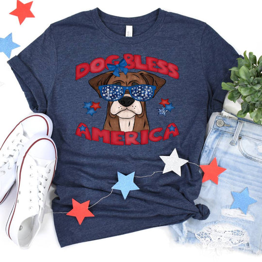 Dog Bless America Boxer DTF