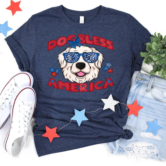 Dog Bless America Great Pyreneese DTF