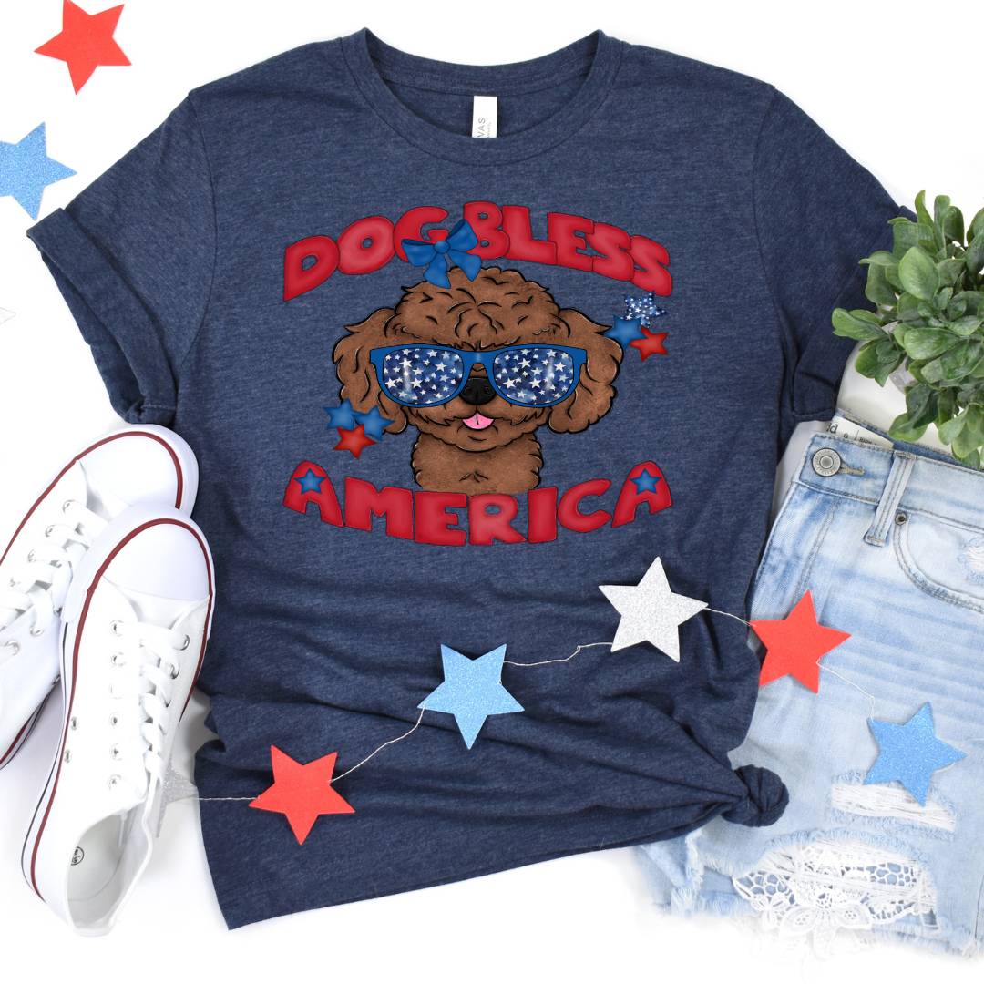 Dog Bless America Toy Poodle DTF