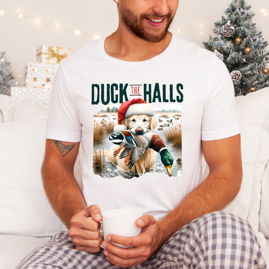 Duck The Halls Golden Retriever DTF