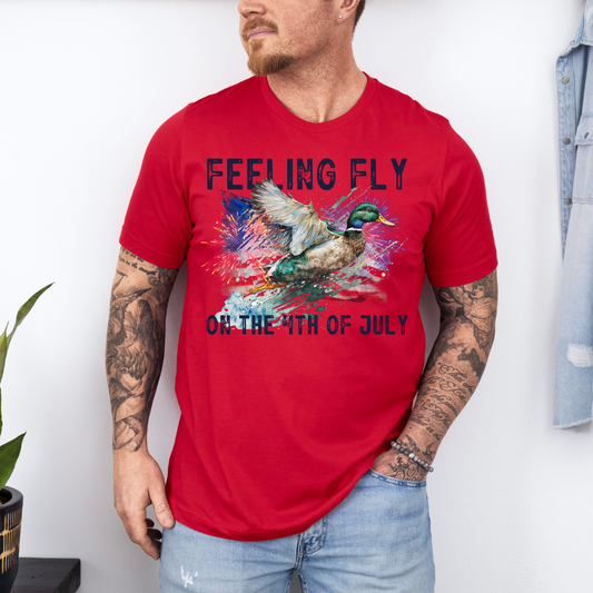 Feeling Fly On The Fourth Of July Duck DTF
