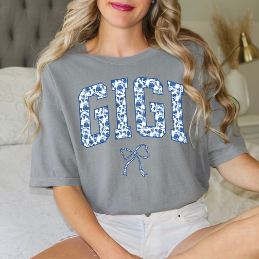 Gigi Blue Floral DTF