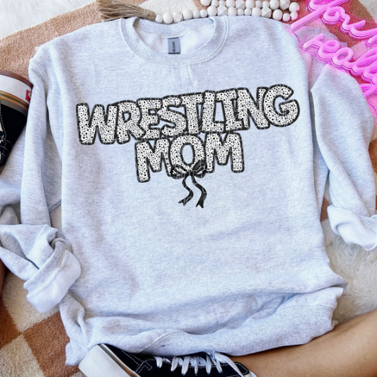Wrestling Mom Bow DTF