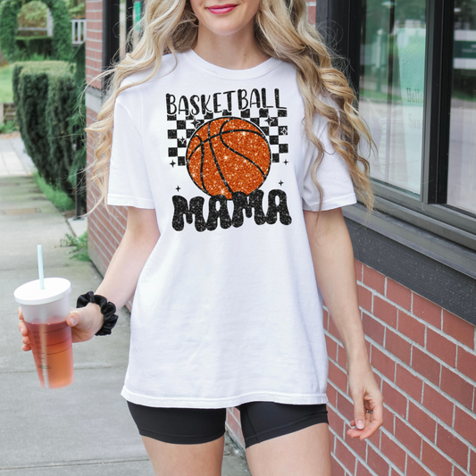 Glitter Basketball Mama DTF Transfer