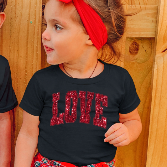 Glitter Sequin Love DTF Transfer