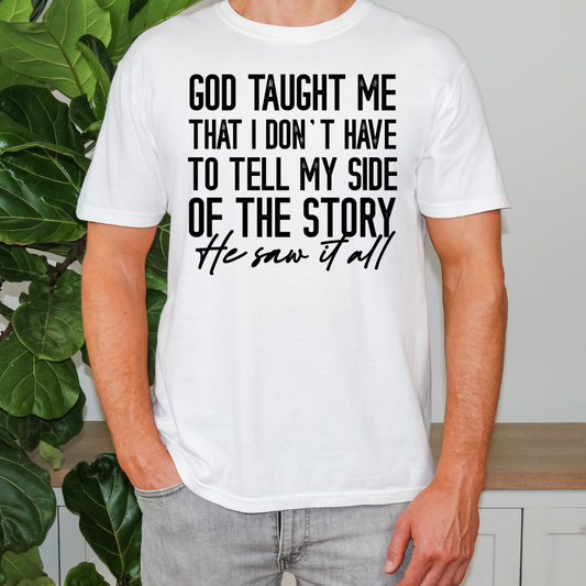 God Taught Me DTF Transfer