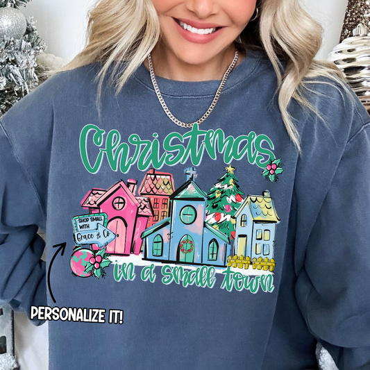 *Custom Christmas In A Small Town DTF Transfer