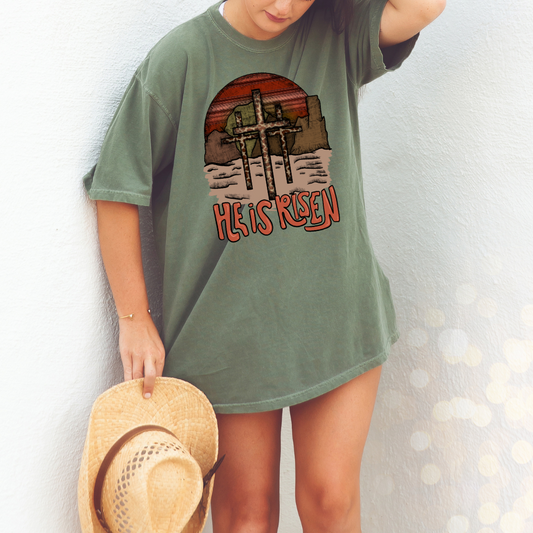 He Is Risen Desert DTF Transfer