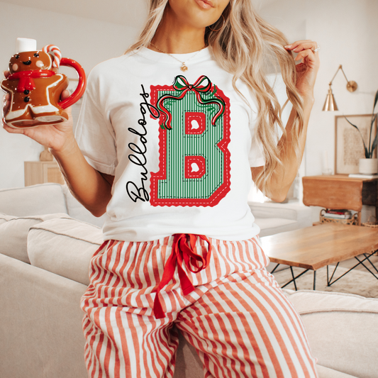 Christmas Bold Letter Mascot DTF Transfer