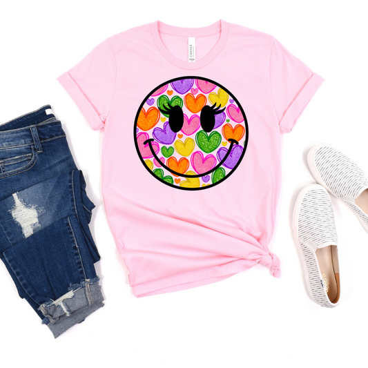 Heart Doodle Smile DTF Transfer