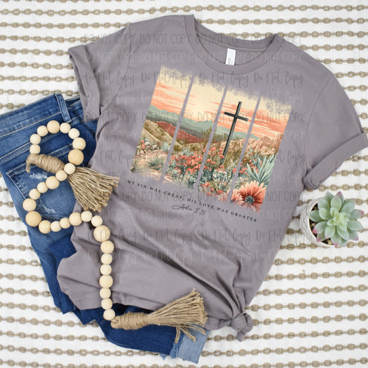 His Love Was Greater DTF Transfer