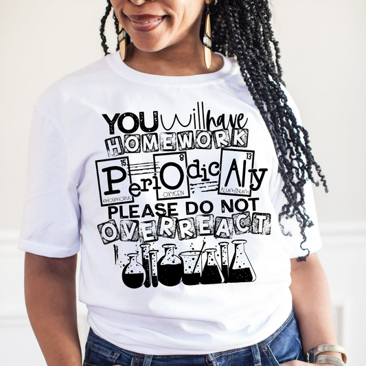 Homework Periodically DTF Transfer