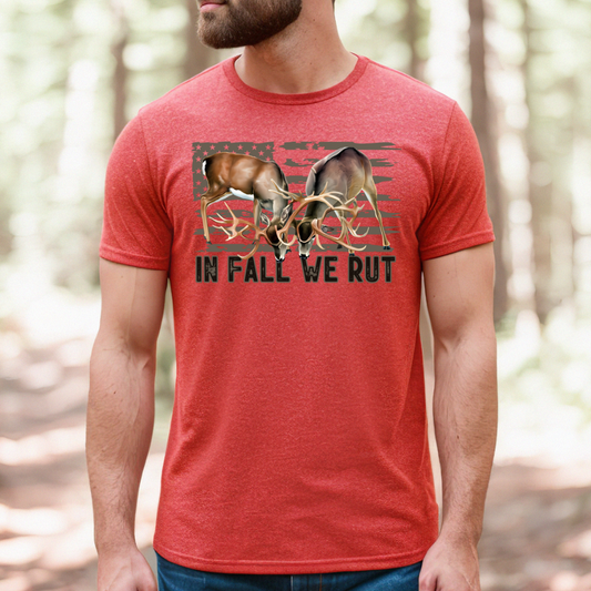 In Fall We Rut Flag DTF