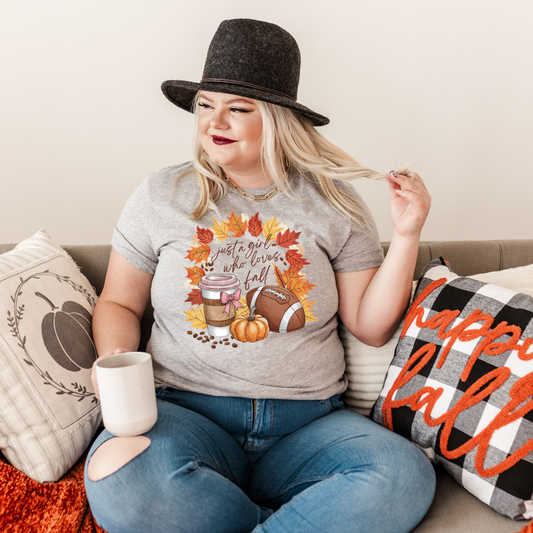 Just A Girl Who Loves Fall Circle DTF
