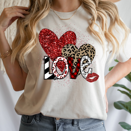 Love Leopard Heart DTF Transfer