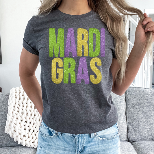 Mardi Gras Tinsel DTF Transfer