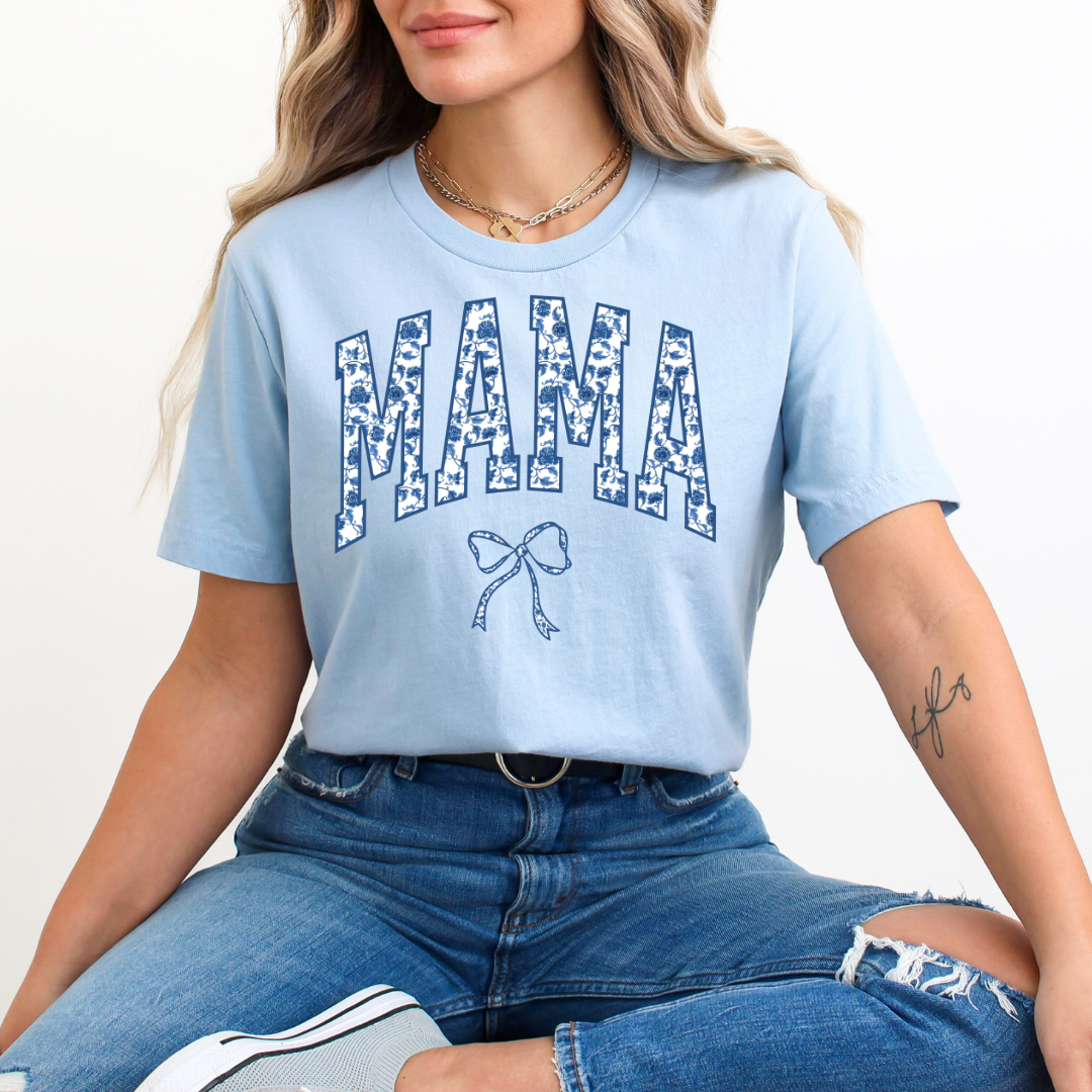 Mama Blue Floral DTF