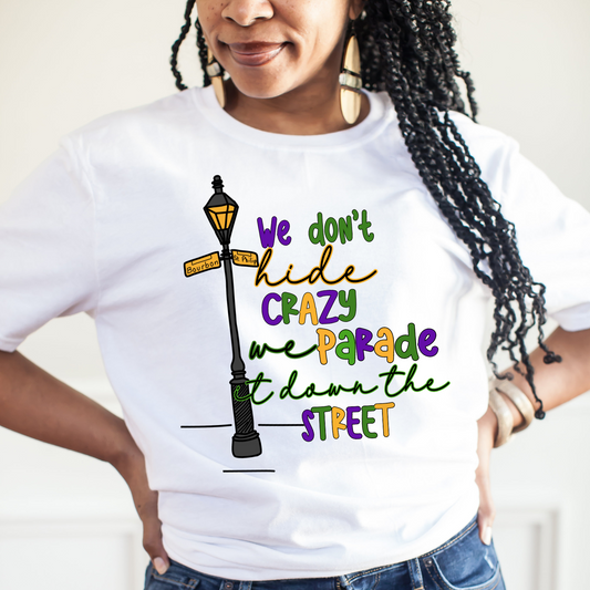 Mardi Gras Crazy Parade DTF Transfer