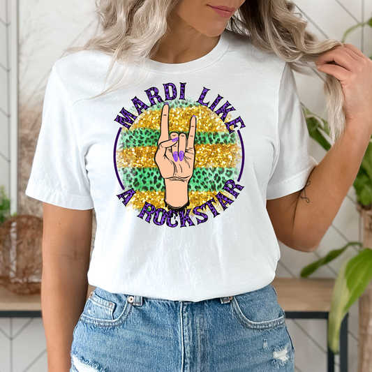Mardi Like A Rockstar DTF Transfer