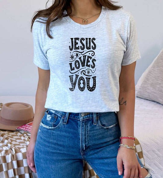 New Year Encouragement Jesus Loves You Black