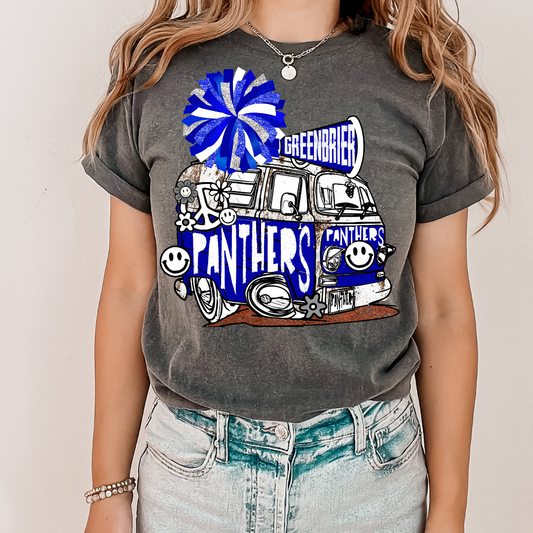 Panthers Hippie Van DTF