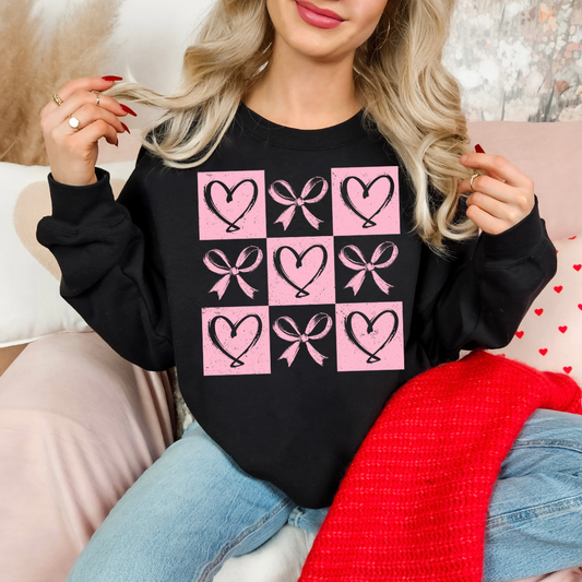 Pink Heart Checkered