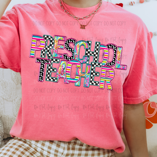 Preschool Teacher DTF Transfer