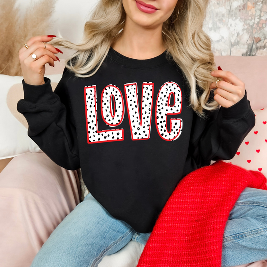 Red Dalmation Love DTF Transfer