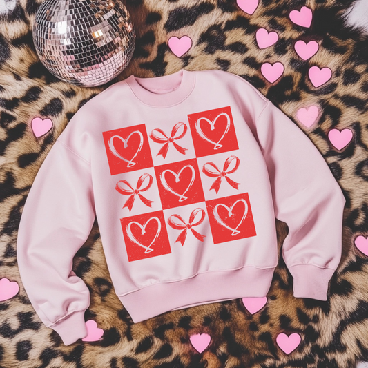 Red Heart Checkered