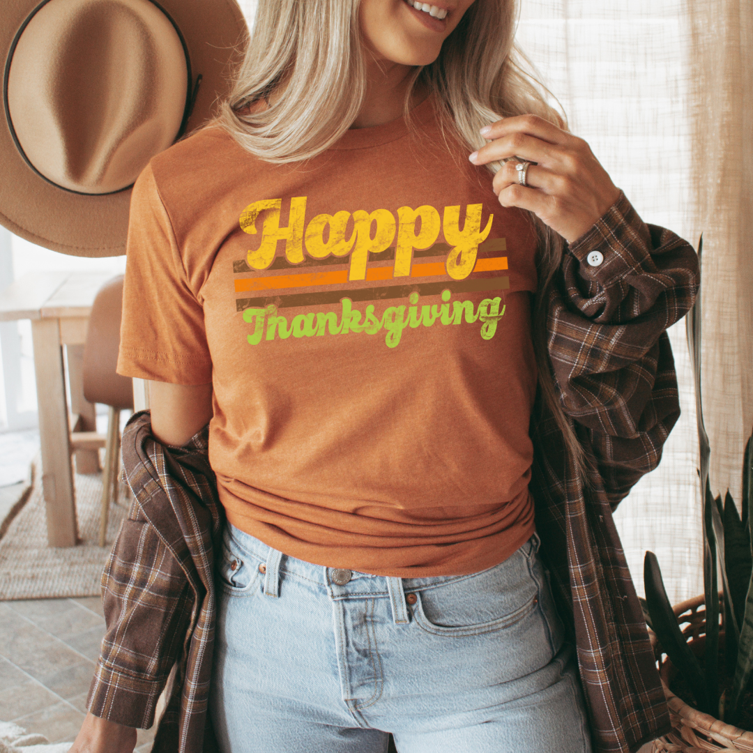 Retro Happy Thanksgiving DTF