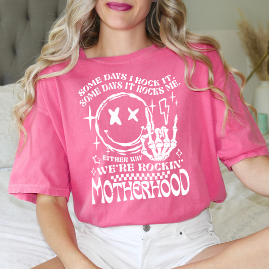 Rocking Motherhood White DTF