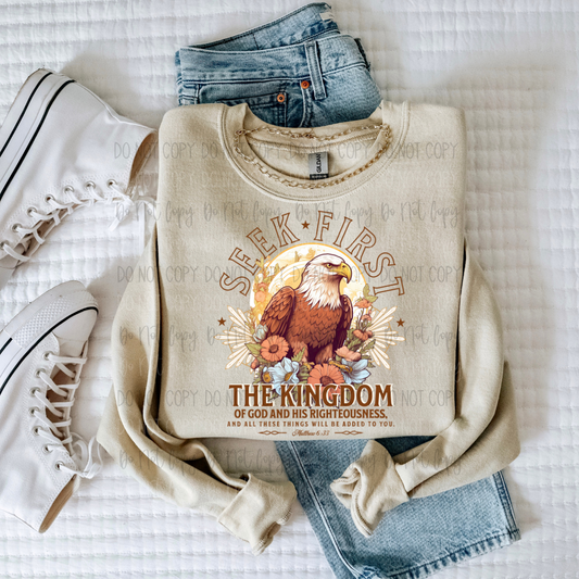 Seek First The Kingdom DTF Transfer