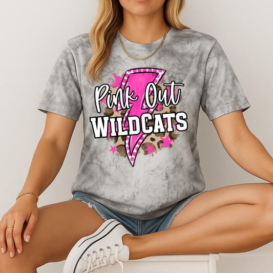 Pink Out Leopard Bolt DTF Transfer