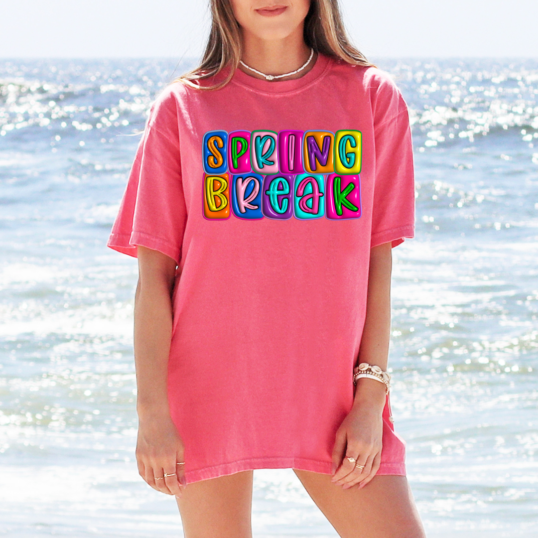 Spring Break Inflated DTF Transfer – Grace DTF Transfers