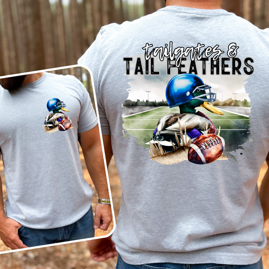 Tail Feathers And Tailgates Front Back DTF