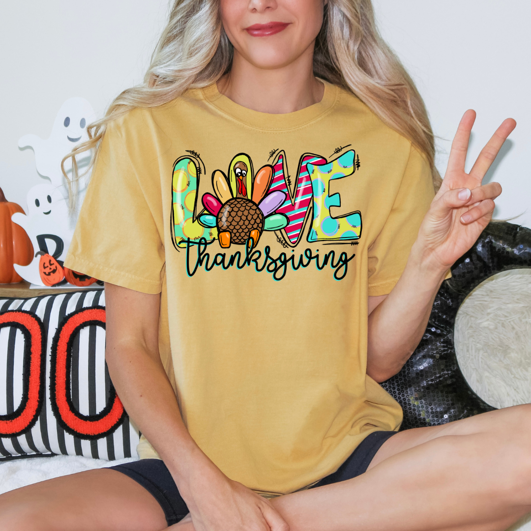 Thanksgiving Love Doodle DTF