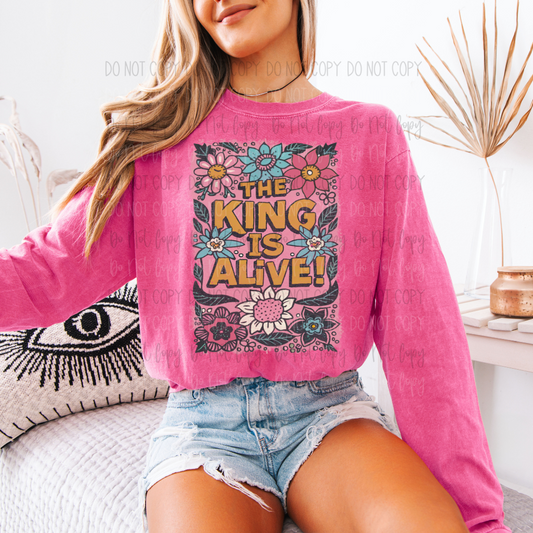 The King Is Alive Filled DTF Transfer